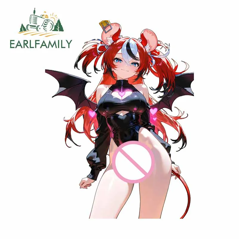 EARLFAMILY Hakos Baelz Hololive Stickers SeductiveToolbox Computer Cooler Vinyl Decal Scratch Proof Storage Flask Water Bottle
