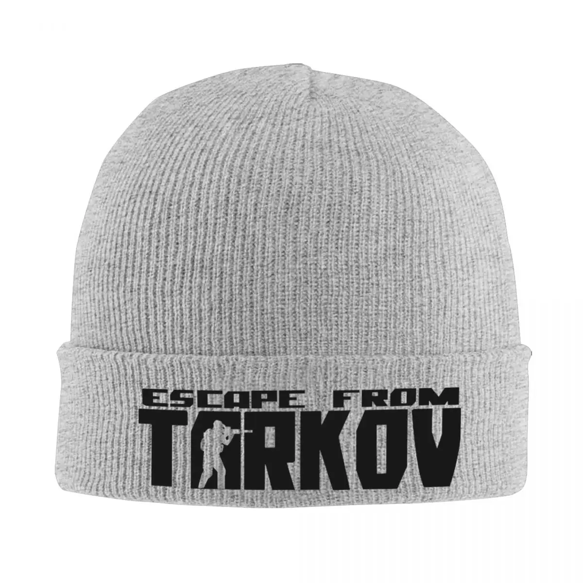 Escape From Tarkov Logo Bonnet Hats Survival Shoot Game Knit Hat Female Male Vintage Thermal Elastic Beanie Hats Winter Caps