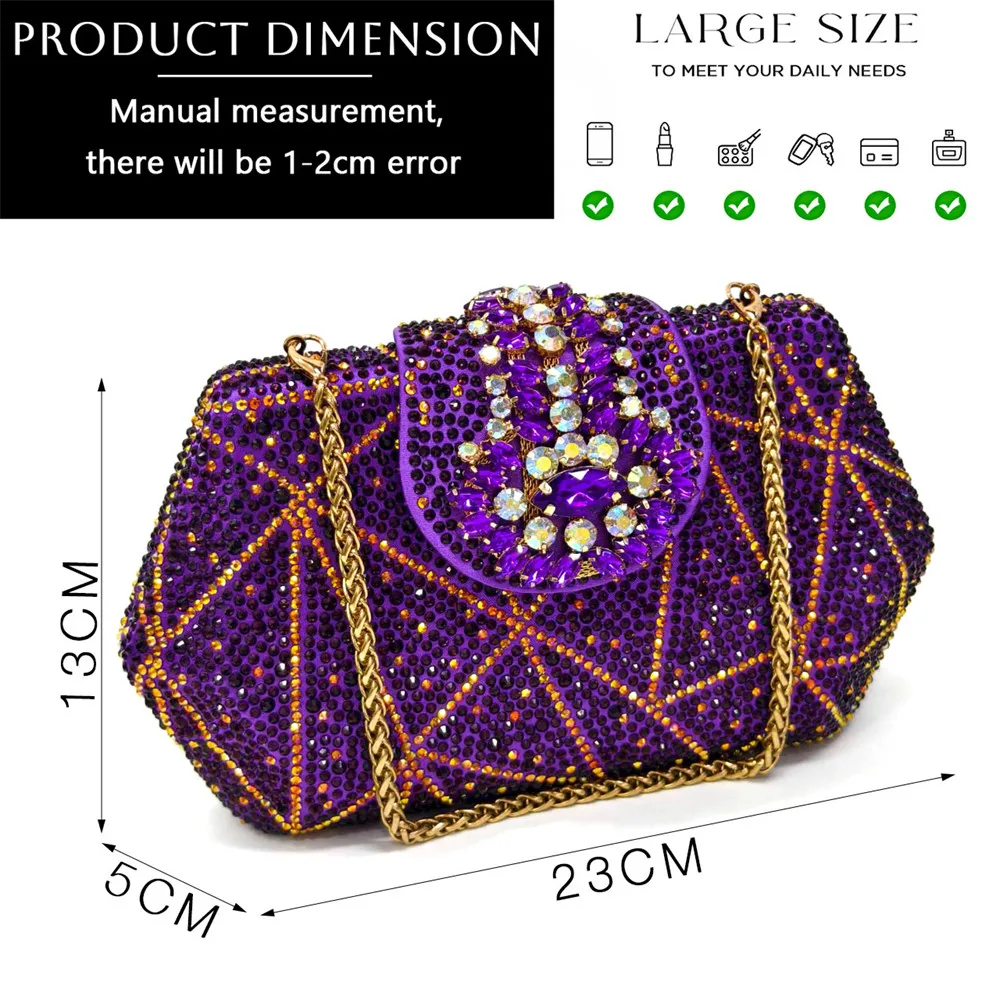 2024 Design Full Diamond Decoration Shoes and Bags To Match Set Italy Party Pumps Italian Matching Shoe and Bag Set for Party