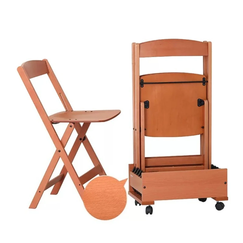 Italian original imported Fopa solid wood chair The backrest chair can be folded and stored in classic log color
