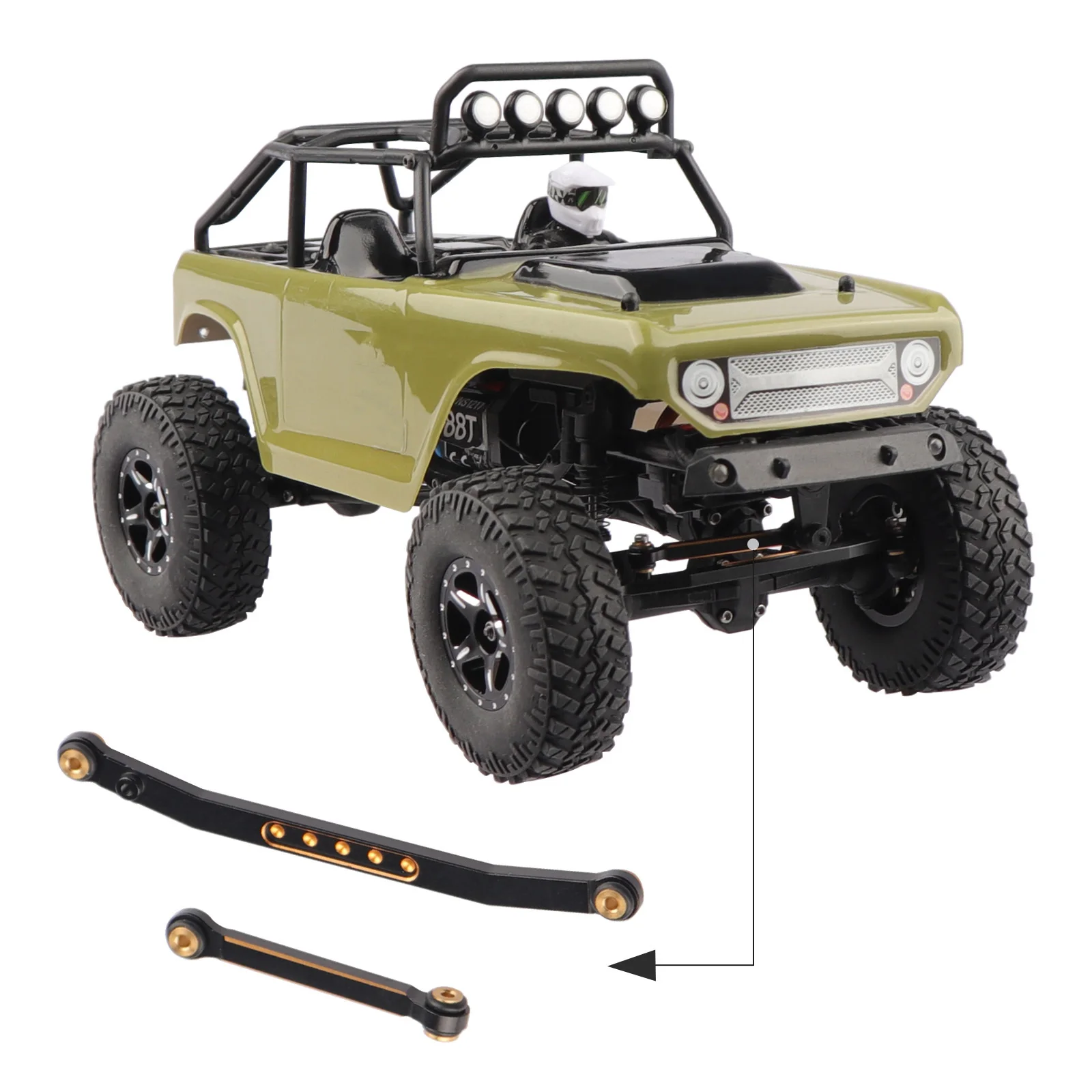 Acekeeps Steering Links for Axial SCX24 90081 1/24 RC Crawler Aluminum Tie Rod & Drag Link Sets for C10 Deadbolt Bronco JLU