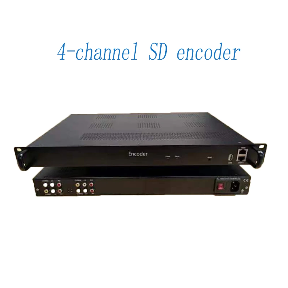 4 8 Channel SD Encoder, Audio and Video Converter AV to IP Broadcast  TV Transmission Equipment CVBS encoder