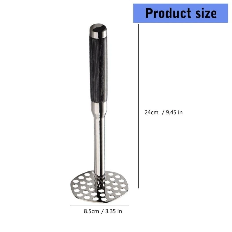 

Long Wooden Handle Potato Masher Crusher for Home Kitchens and Outdoor Picnics K2WE