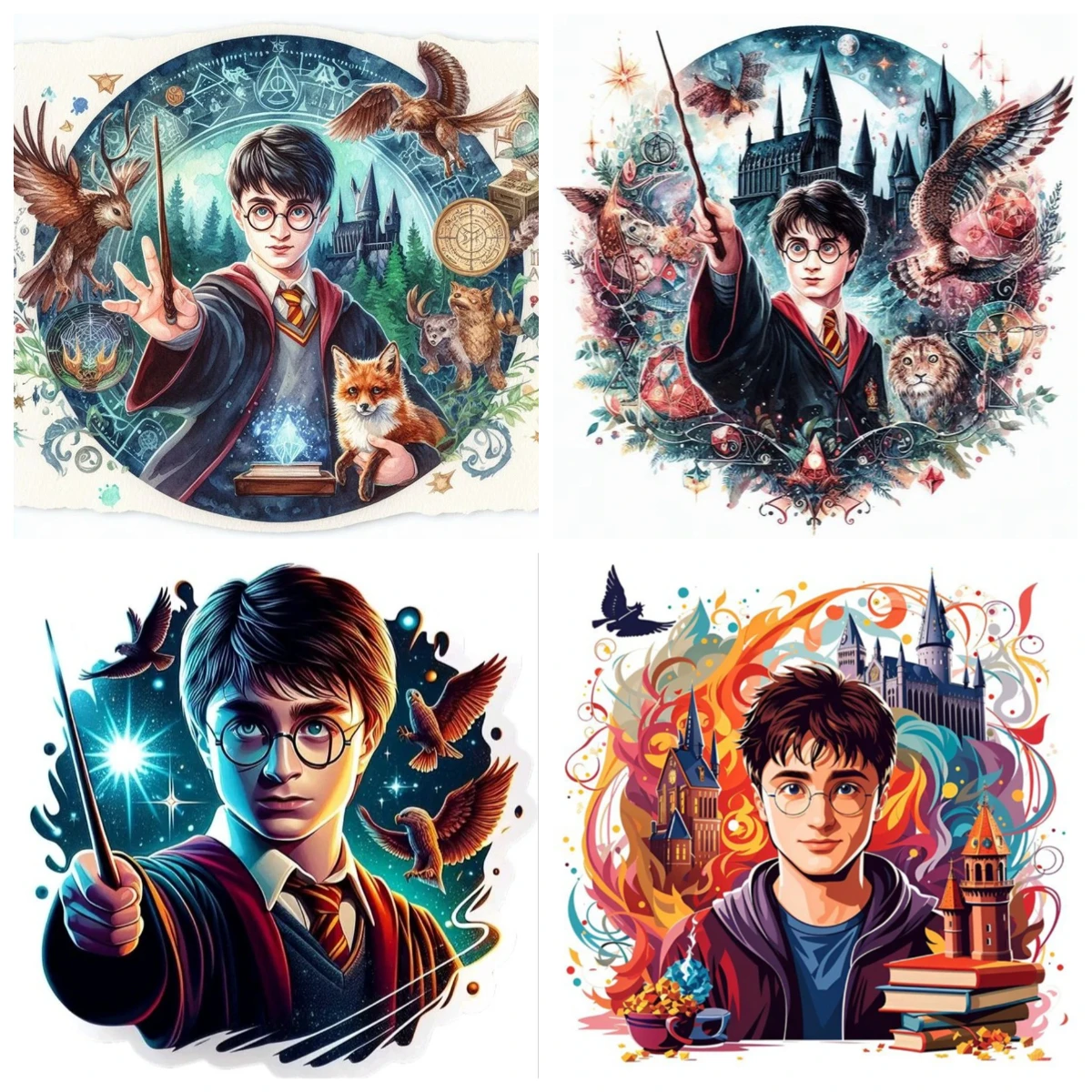 

500 pcs Adult Jigsaw Puzzles Cartoon Harry Potter With Owl Suitable for Adults & Families Challenging Large Pieces, Portable