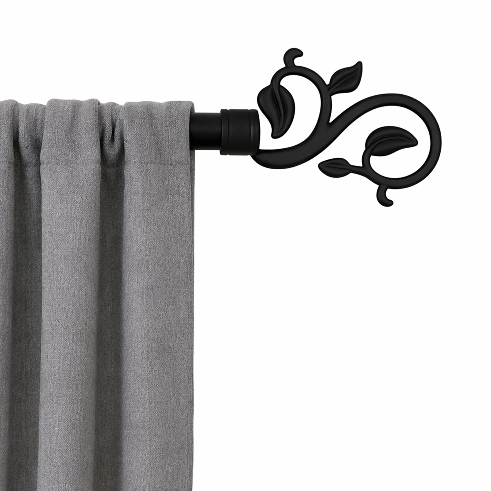 4 Pack Curtain Rod End Caps Cover Hollow Ends Curtains Rods Finals Head for Curtain Decoration Accessories
