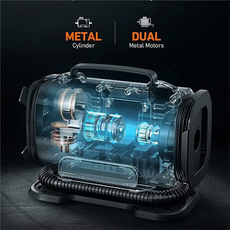 AC/DC Car Portable Car Tire Inflator Compressor Inflator Pump 12V Dual Power AC110V-230V For Car Tire Boat Inflate-L94A