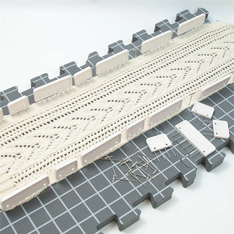 A95I-25 Buah Sisir Pemblokir Rajut Baja Tahan Karat & 100 Buah Set Rajut Jahit Renda Rajut Pemblokir Pin