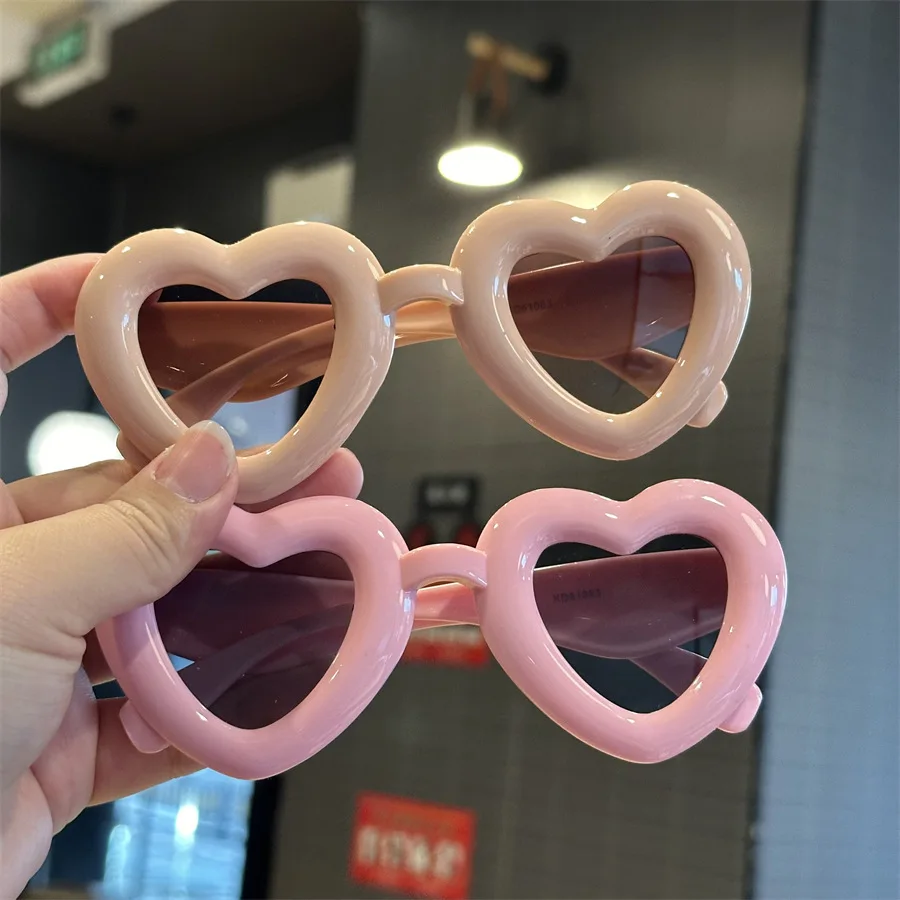 New Bread Children's Heart shaped Sunglasses Fashion Baby Bubble Cute Sun Glasses Boys Stylish Glasses Girls Beach Goggles UV400