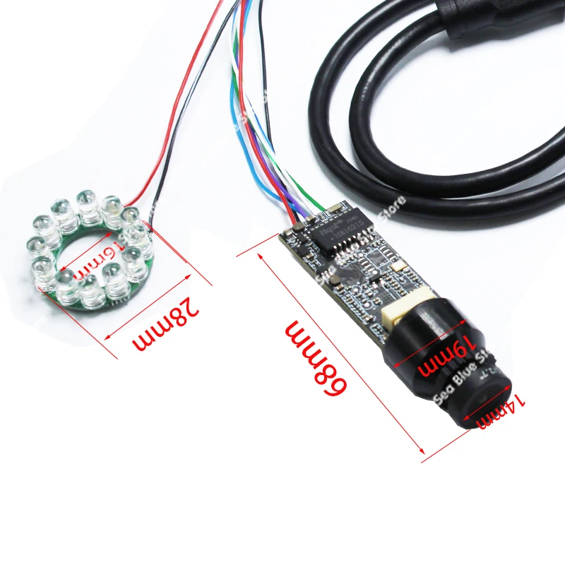Industrial Network Digital Pen Holder Camera White Light Module Fire Robot Secondary SDK Development Camera