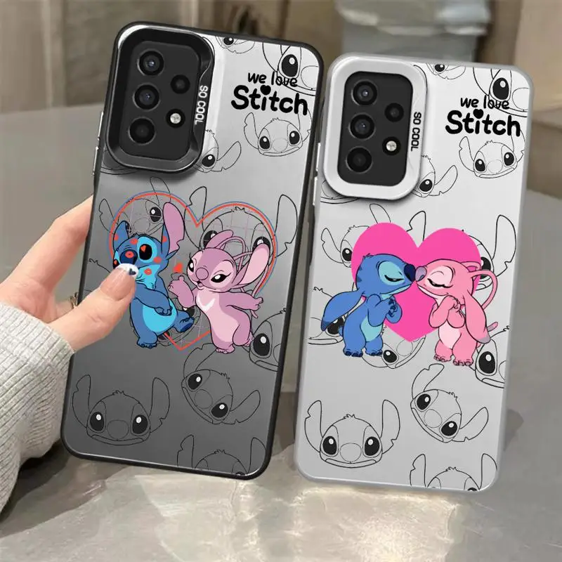 D-Disney Stitch Cute Angels phone cases for Samsung Galaxy A34 A23 A15 4G A35 A52 A54 5G A32 A13 A55 A33 funda Back Shell Cover