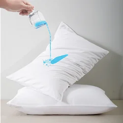 2pcs Zippered Waterproof Pillow Cover, Oil-resistant Knitted Pillow Protector for Bed Sleeping Pillowcase