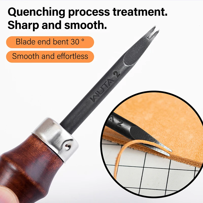 WUTA Sharp Leather Edge Beveler Edge Skiving Polishing Leather Tools DIY Belt Maker High Carbon Steel Leather Craft Beveller