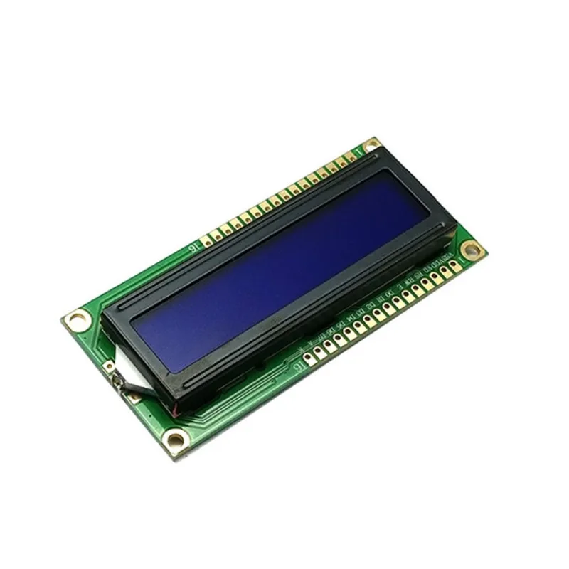 Módulo de Display LCD1602 1602A com Tela Azul, Amarela e Verde, Luz de Fundo Branca, 16x2 Caracteres, LCM com Conector de 16 Pinos