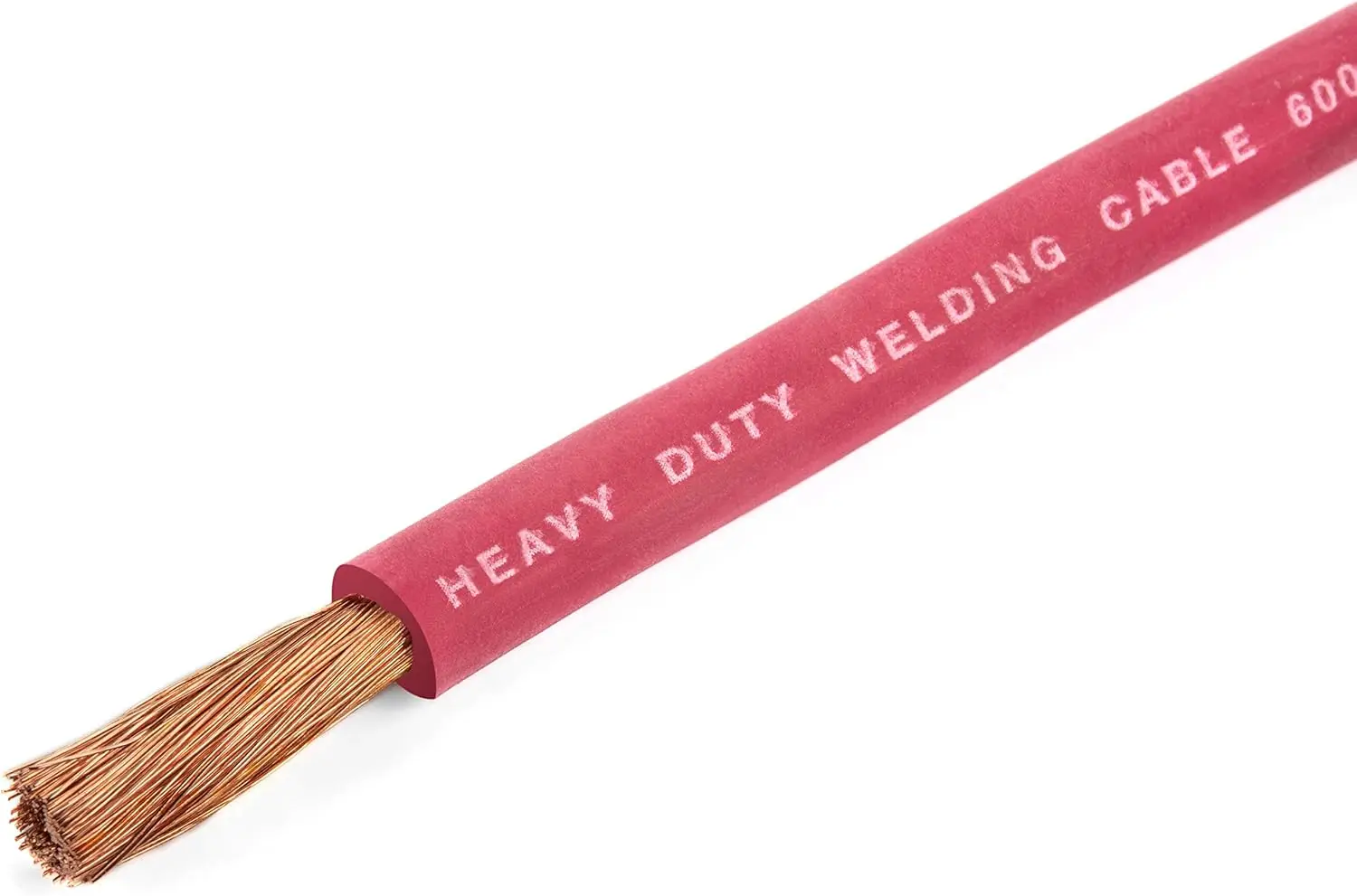 auge Premium Extra Flexible Welding Cable 600 Volt - Red - 20 Feet - Made In The Usa