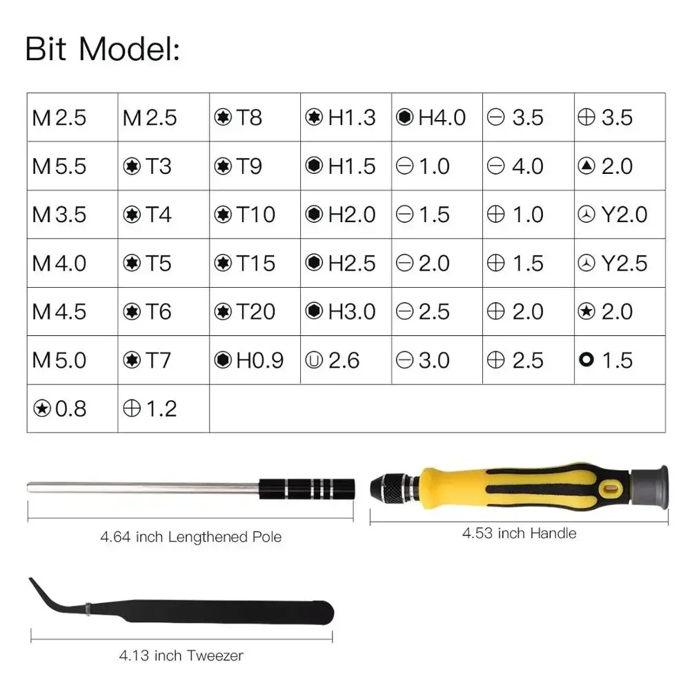 45 In 1 Herramientas Torx Precision Screw Driver Repair Tool Set Flexible Kit Pc Phone Mobile Opening Screwdrive Hand Tools Set