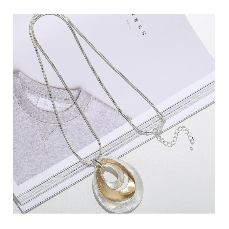 

Sweater Chain Popular Women's Brushed Water Drop High-end Women's Jewelry Retro Simple Long Necklace