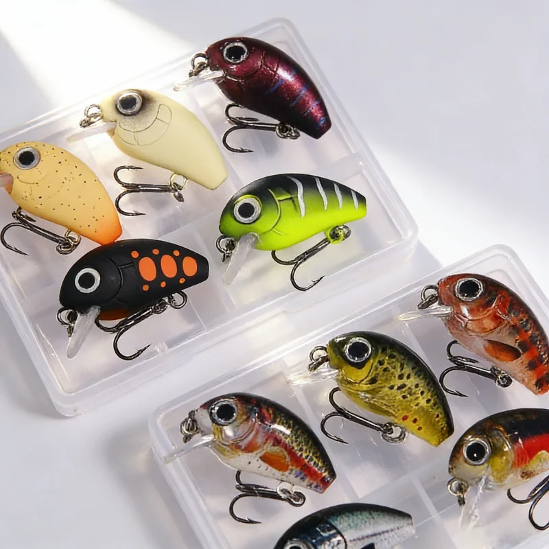 

Набор мини-рыболовных приманок, 5 шт., 2,8 см2 г, верхняя водная бионическая приманка для воблера, искусственная рыболовная приманка, подходящая для щуки и окуня