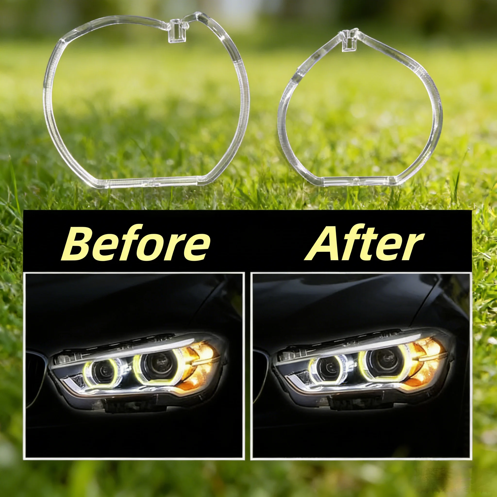 

New Angel Eye Light Guide Strip For BMW X1 F48 F49 2016 2017 2018 2019 Car Headlight Daytime Running Light Tube LightPlate