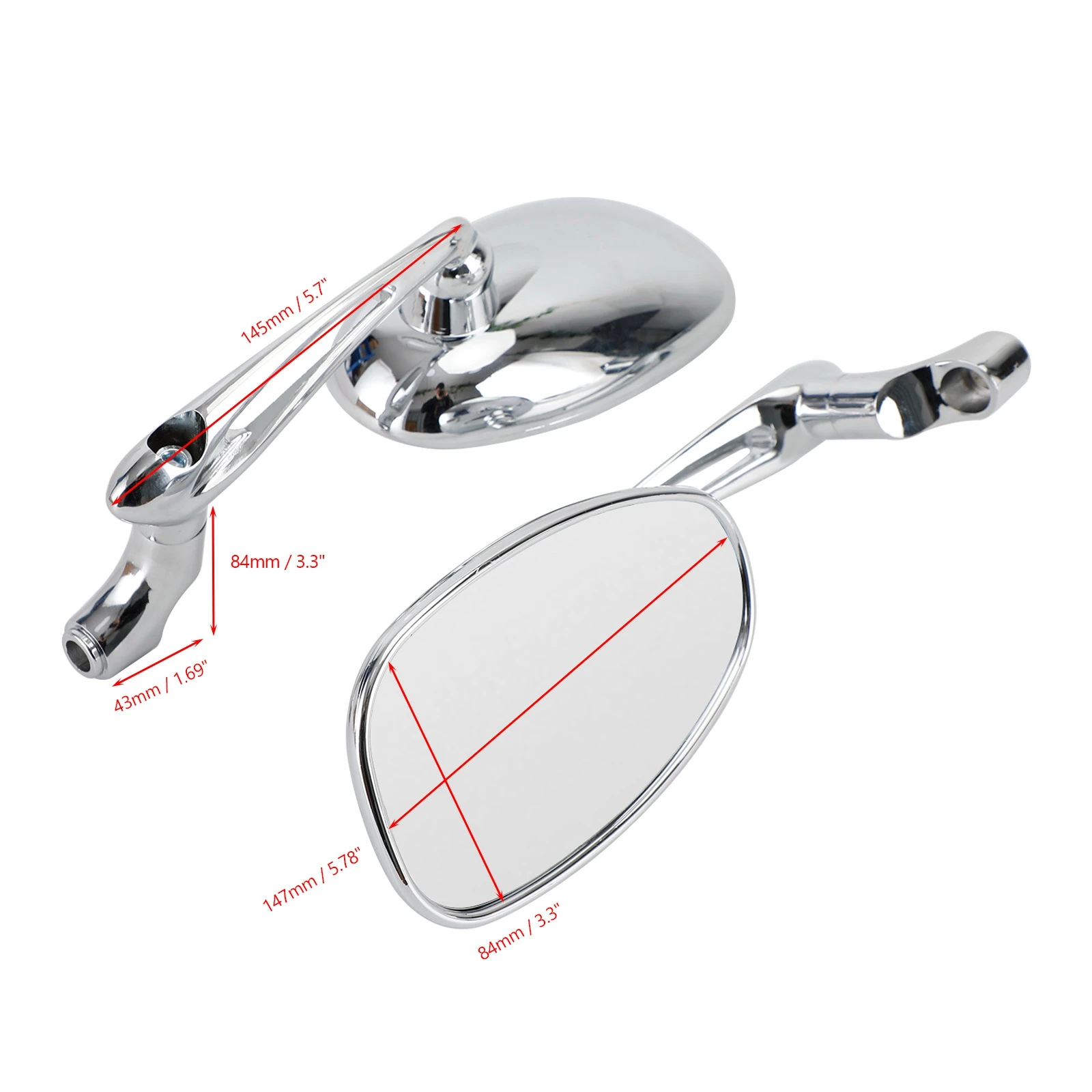 Artudatech Cafe Racer Mirrors Custom For Yamaha XV 535 950 1900 XVS 650 1100 1300 XJR1300