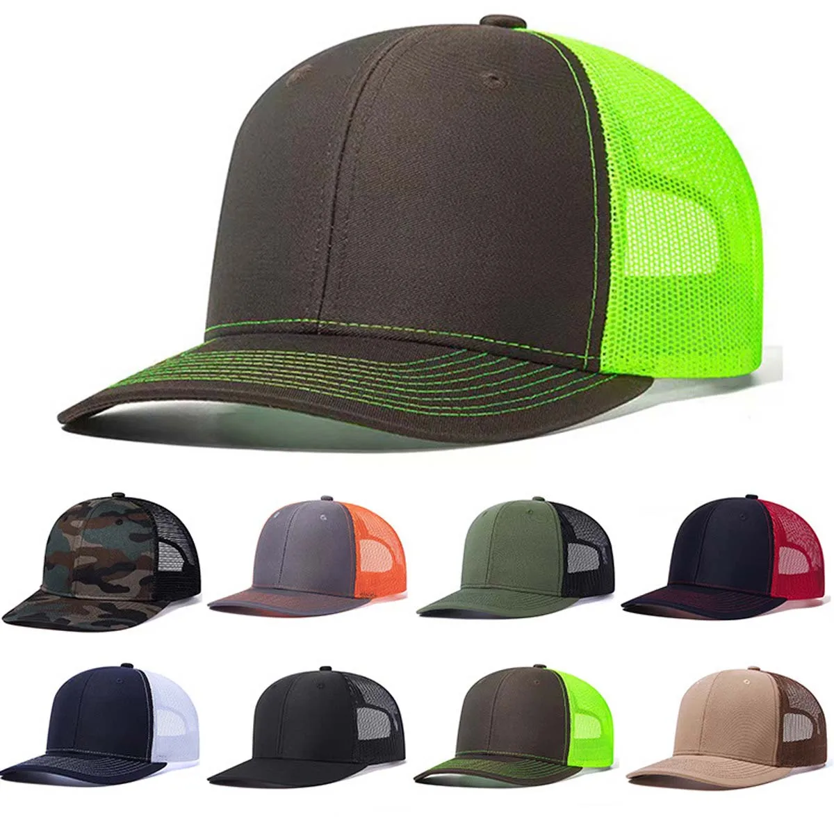 Unisex Lightweight Solid Color Baseball Cap Breathable Net Summer Shade Outdoor Hat For Men And Women Simple Basic Style CYMZ108