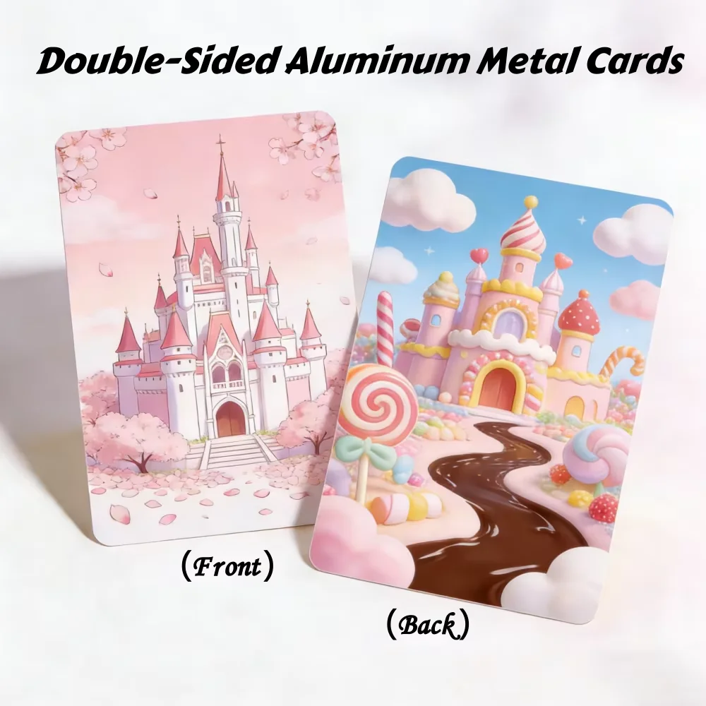 Personalized Double-Sided Aluminum Metal Cards UV Printed Custom Character Scenic Pet Credit Styles Unique Souvenir Gift Option
