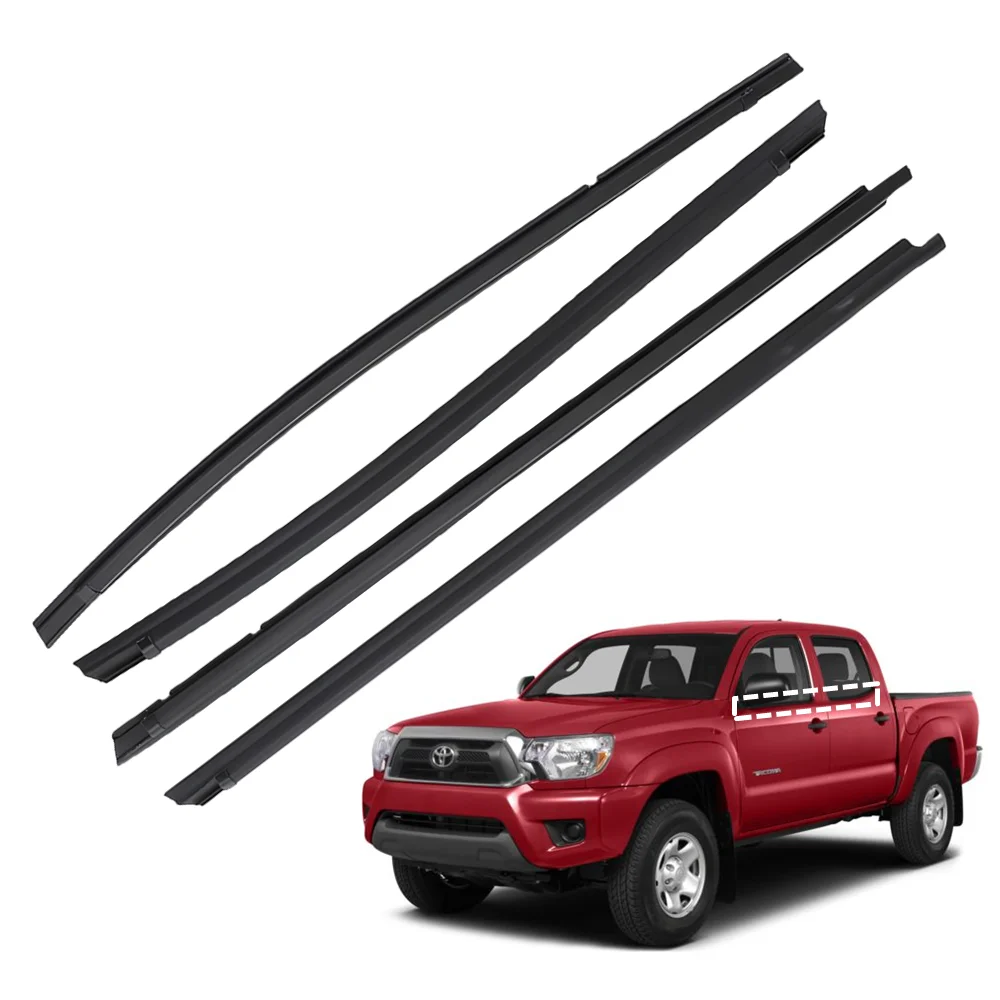 Car Outside Window Weatherstrip Seal Belt Moulding for Tacoma Double Cab 2005-2015