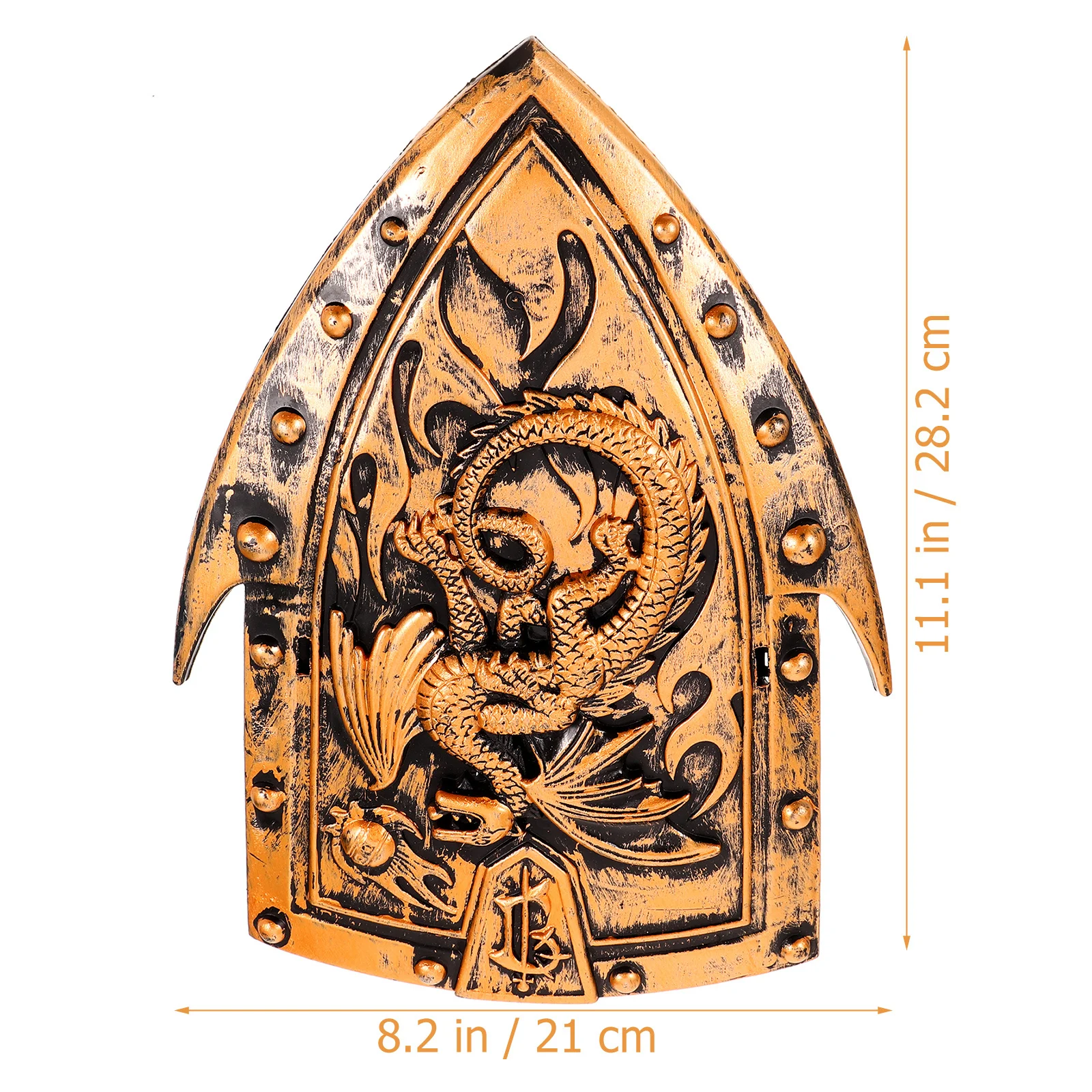 โล่เขามังกรสมจริง อุปกรณ์ประกอบคอสเพลย์ ทนทาน น้ำหนักเบา กะทัดรัด จับง่าย ดีไซน์เลียนแบบจริง สำหรับการแสดงบนเวที