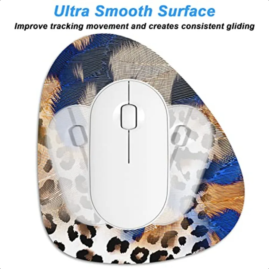 Small Mouse Pad 6 x 7 Inch Irregular Mini Mouse Pad with NonSlip Rubber Base Waterproof Compact Mouse Mat for Laptop Computer W