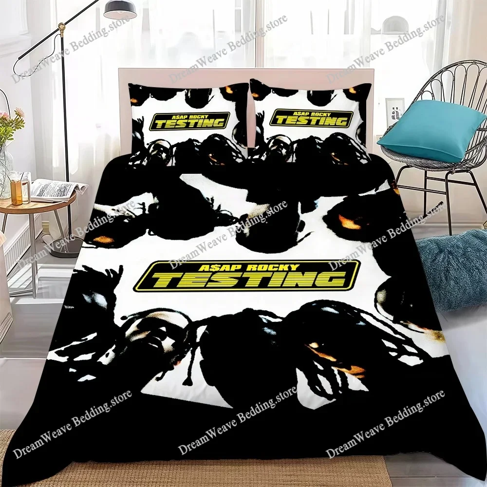 Rapper A-Asap-Rocky Duvet Cover Set Home Style Bedding Soft Laundry Cotton Bed Student Dormitory Gift