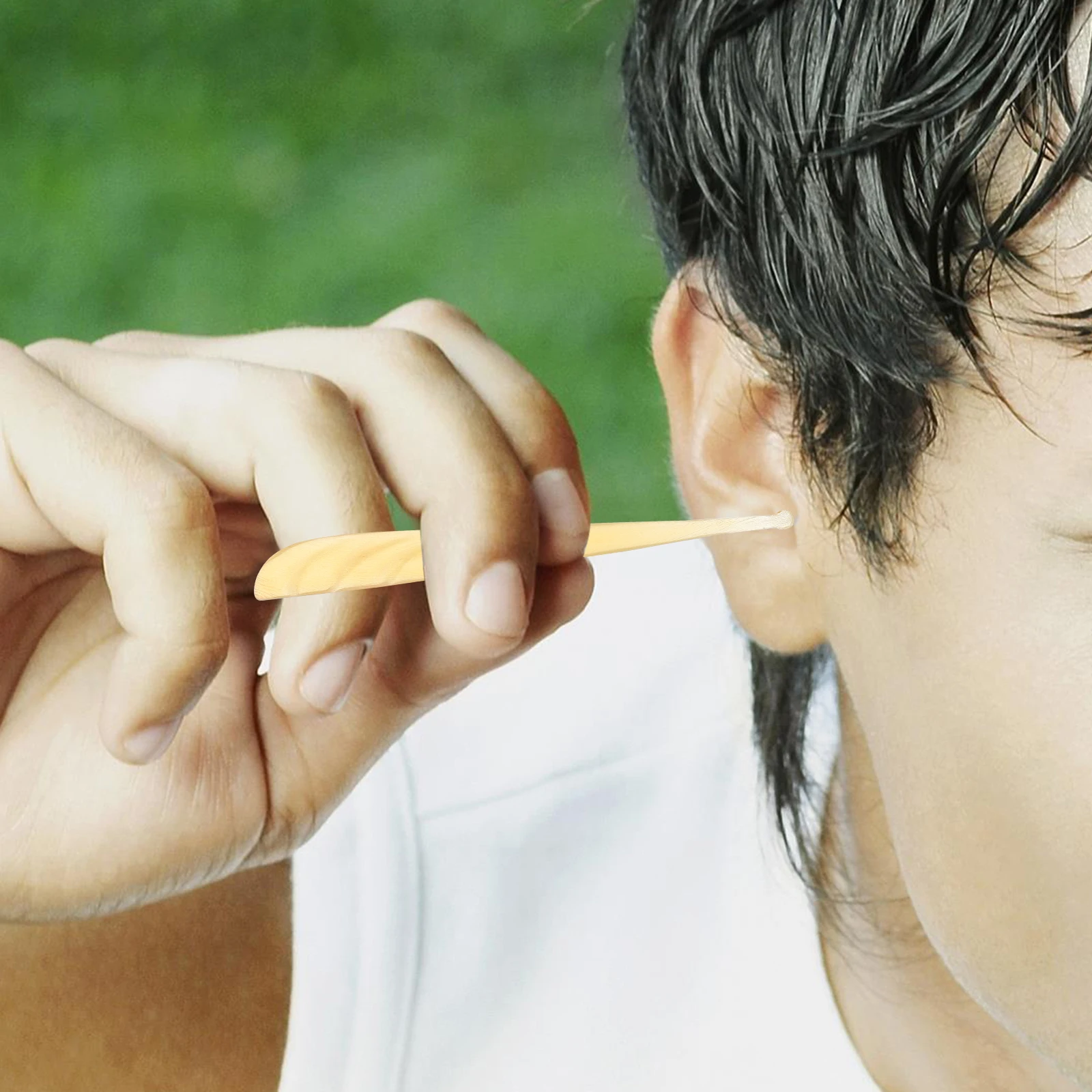 

2 pcs Shofar Wax Picker Bamboo Ear Cleaning Tool Lightweight Earwax Removal Stick For Home Use Ear Clean Accessories