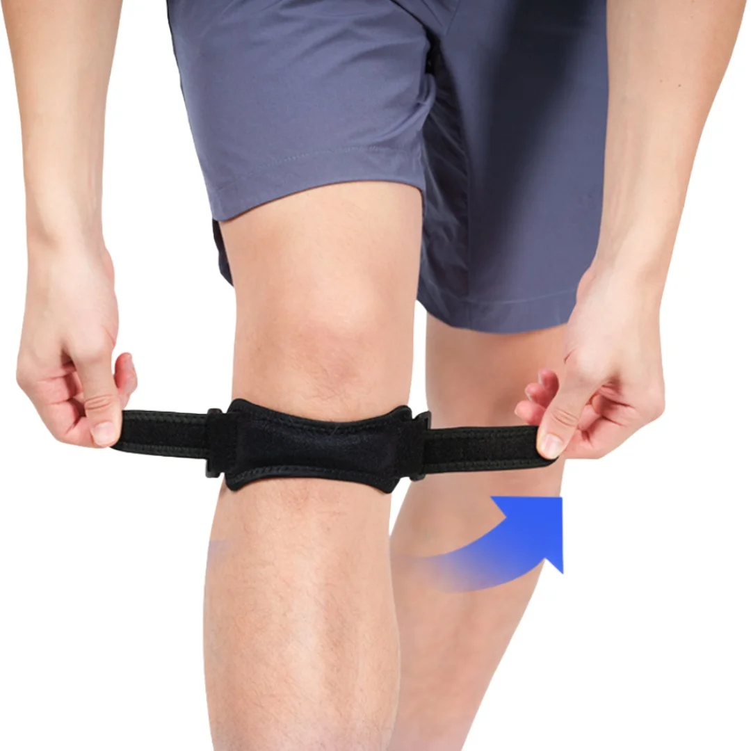Adjustable Sports Patellar Strap Knee Brace Patellar Tendon Support Strap Band Knee Support Pad Protective Gear for Basketball