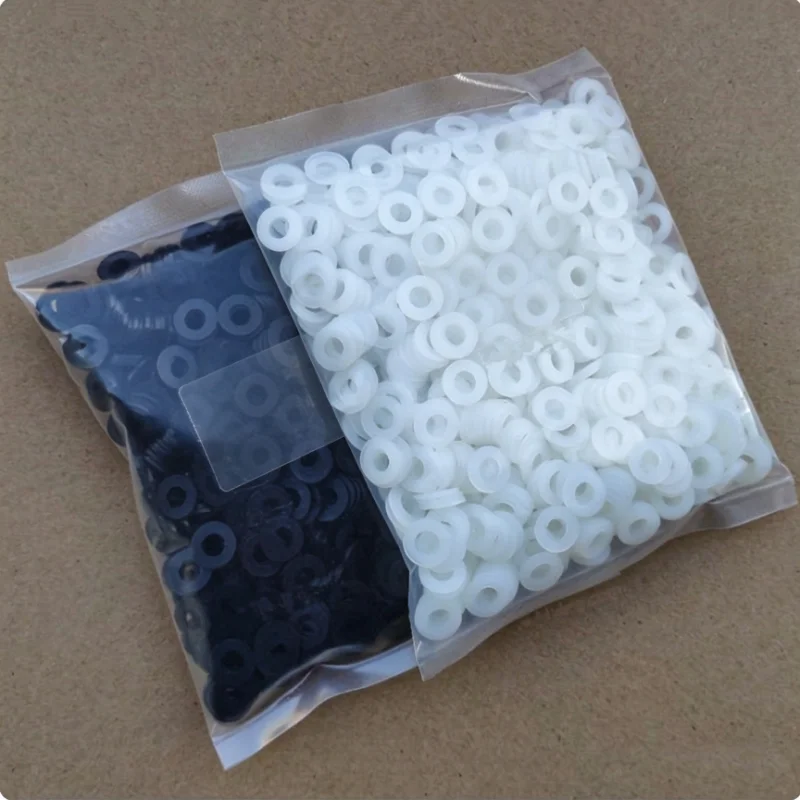 1000pcs M2 M2.5 M3 M4 M5 M6 M8 Nylon Flat Washer DIN125 Plastic Plain Washer Spacer Seals Ring Gasket NL66
