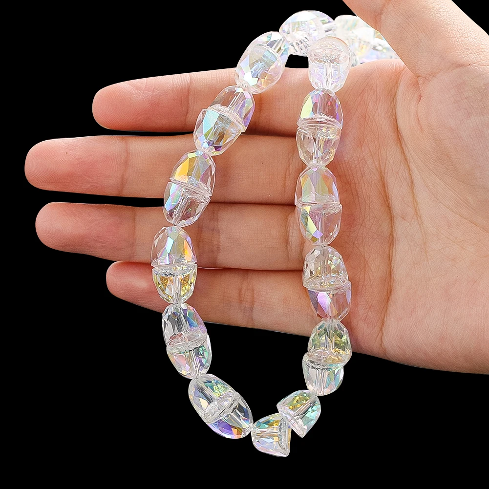 25pcs AB Colorful Bell Shape Crystal Glass Bead Loosel Spaced Crystal Beads DIY Necklace Bracelet Jewelry Making Home Decor image 5