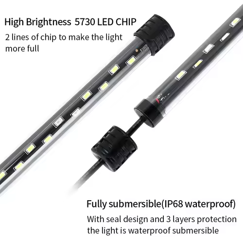 90-260V Aquarium Light LED Waterproof Fish Tank Clip Light Underwater Decor Lighting Submersible Lamp Plant Grow Lamp 18-58 CM - Image 3