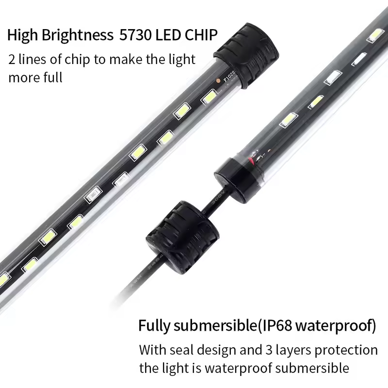 90-260V Aquarium Light LED Waterproof Fish Tank Clip Light Underwater Decor Lighting Submersible Lamp Plant Grow Lamp 18-58 CM - Image 3