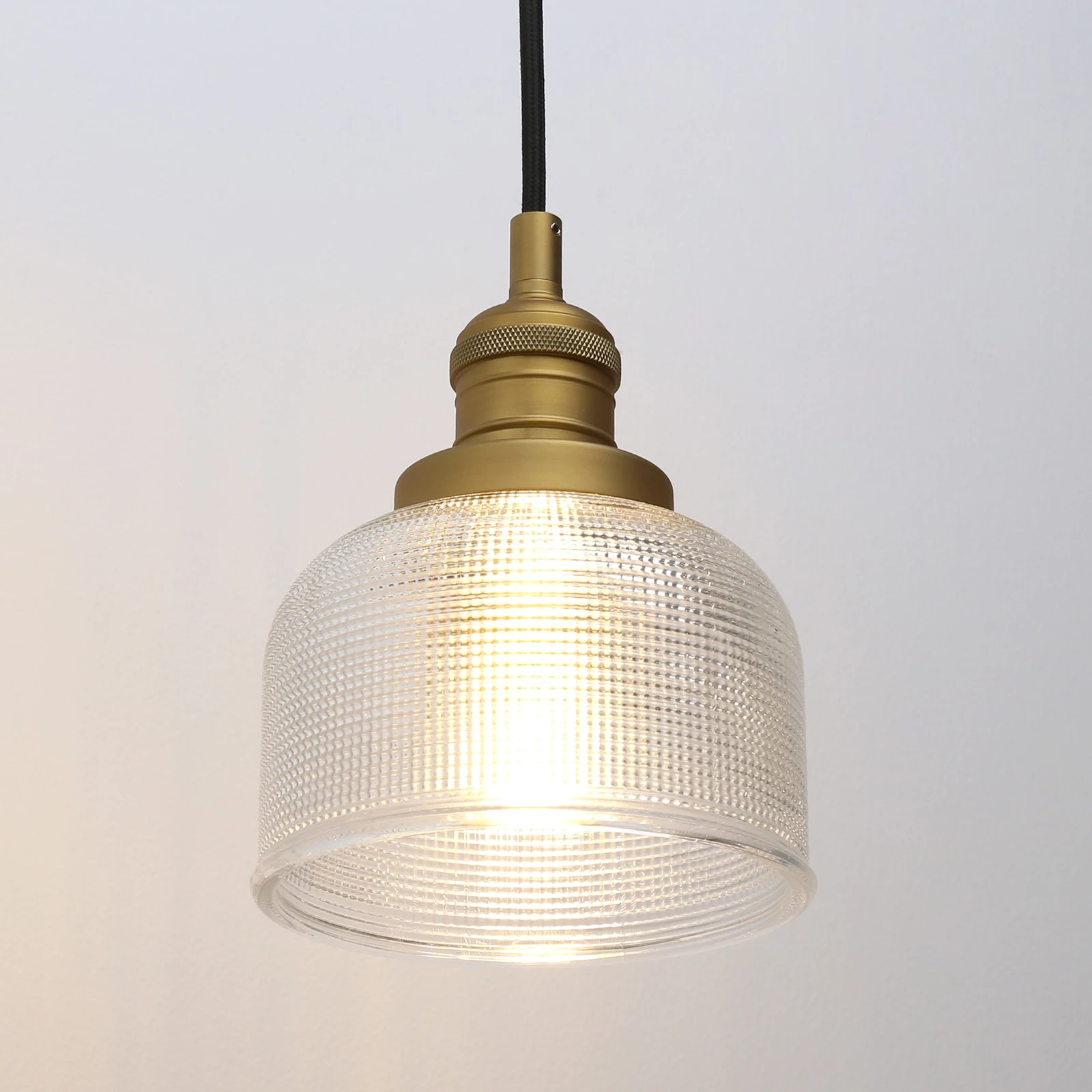 Permo Retro Striped Glass Pendant Light, Suitable for Kitchens, Dining Rooms, Bedrooms, Lobbies, Study Rooms, Bathrooms, Hotels
