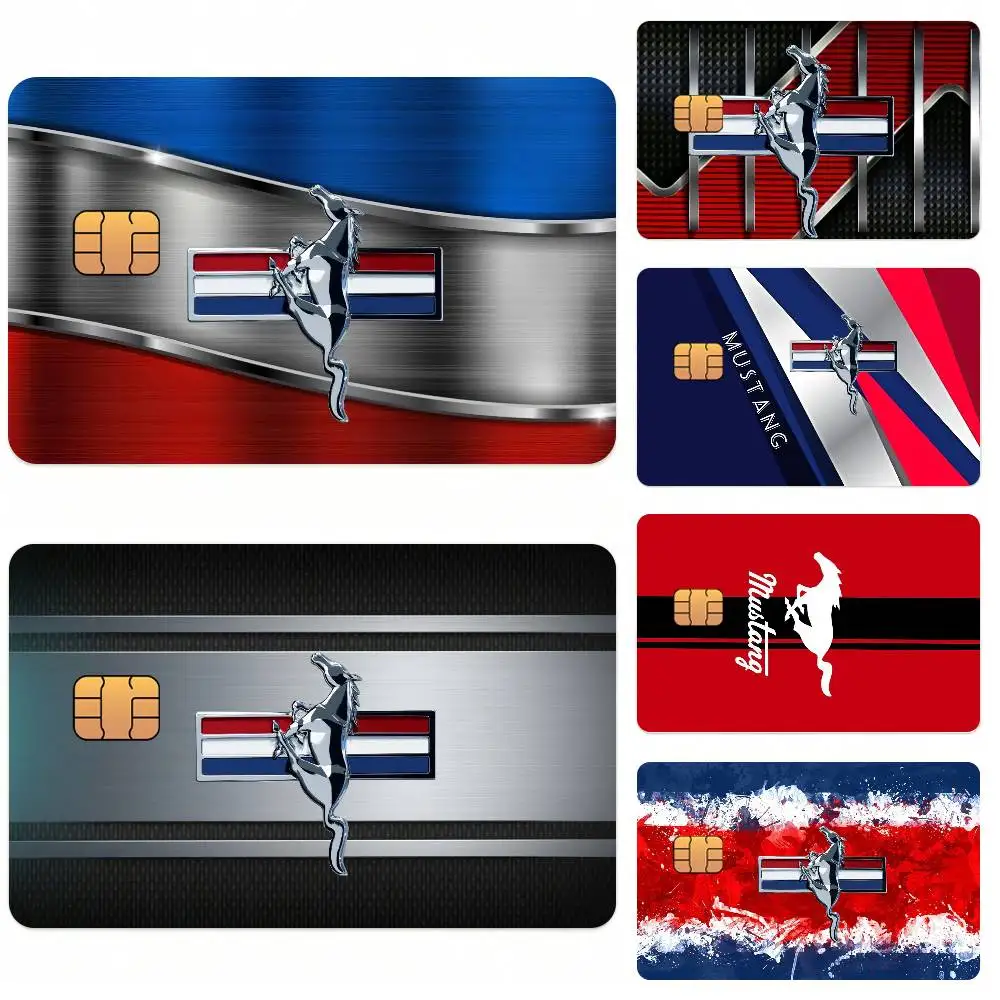 Fashion F-Ford Mustang Credit Card Skin Stickers For Bank Card Bus Metro Card Sticker Waterproof Gift