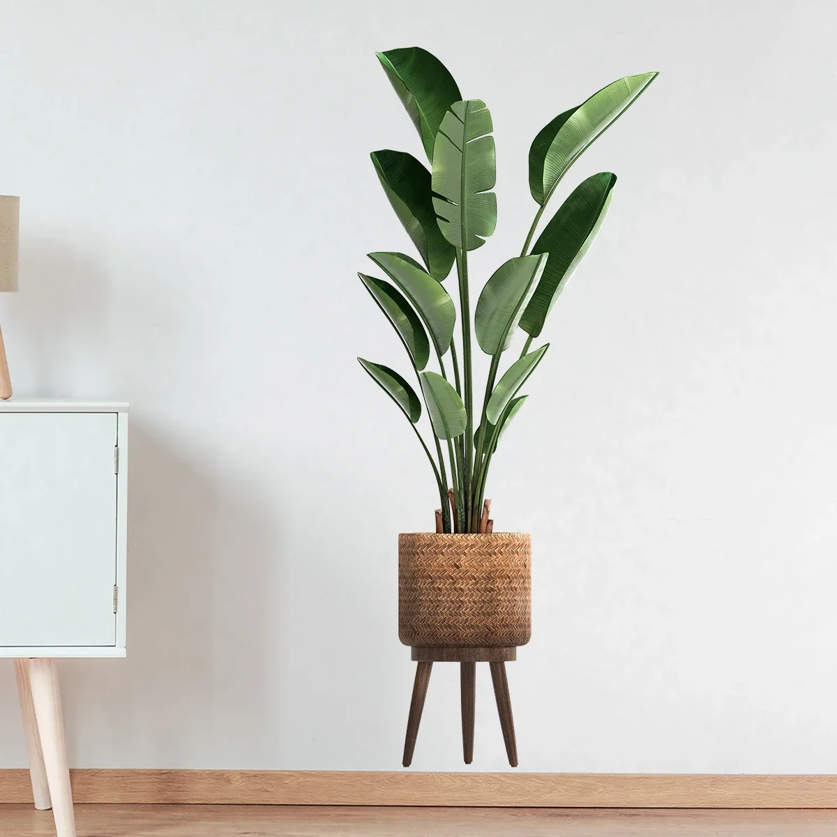 シミュレーション緑の植物観賞用鉢植えウォールステッカーリビングルームオフィス寝室の装飾壁用ステッカー
