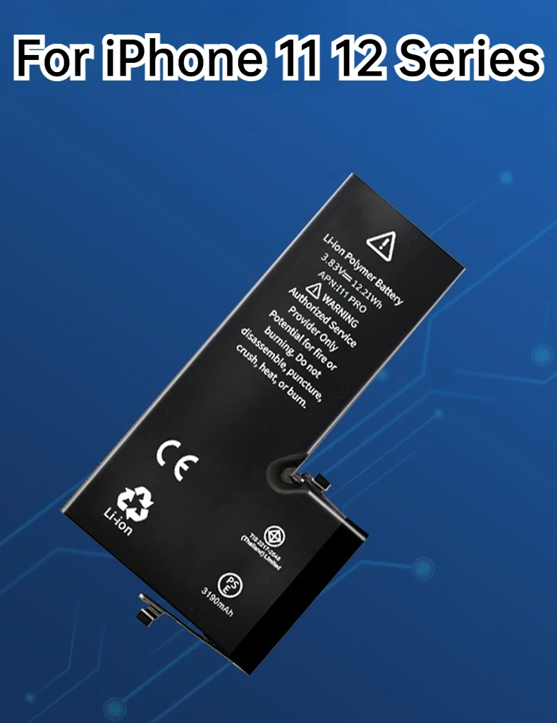 

Долговечный аккумулятор для iPhone 11, 12 серии, аккумулятор большой емкости, расширенный аккумулятор, сменный источник питания