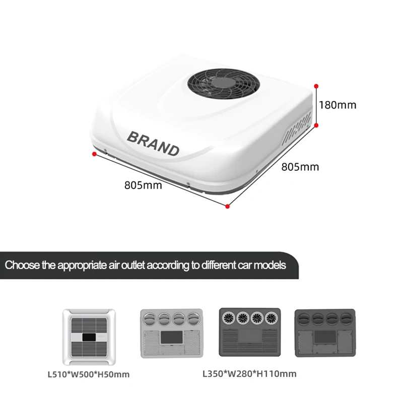 Electric R32 12V/24V/48V RV Rooftop Parking Cooler Auto AC System Roof Air Conditioner for Trucks and Rv 12volt air Conditioning view 3