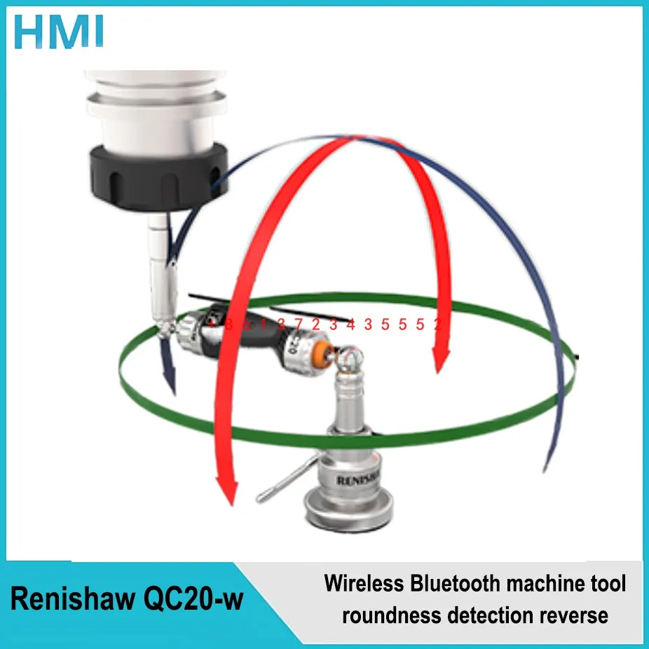 Renishaw QC20-w ballbar wireless Bluetooth machine tool roundness detection reverse intermittent servo