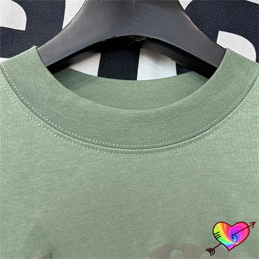 2024 Pink Heart Logo Lucky Me I See Ghosts Tee Men Women Green Kids See Ghosts T-shirt Kanye West Tops Hip Hop Ye Short Sleeve