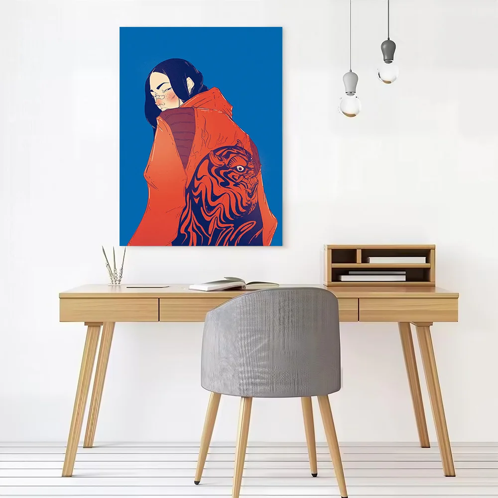 Tiger Jacket Canvas Wall Arts Poster Customizable Pictures Printing for Room Modern Home Decoration Ornaments Bedroom Painting