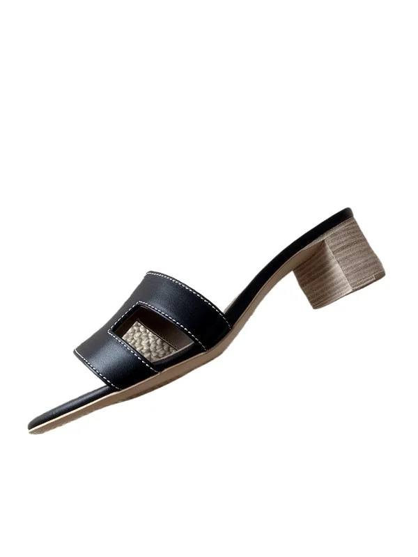 

Шлепанцы на толстом каблуке, выбор интернет-знаменитостей, модные женские шлепанцы для ношения на улице