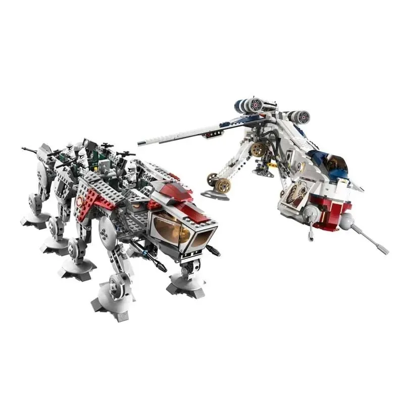 1758 قطعة جمهورية دروبشيب اللبنات مجموعة AT-OT ووكر متوافق مع 10195 05053 هدية عيد ميلاد لعبة تعليمية الطوب #4