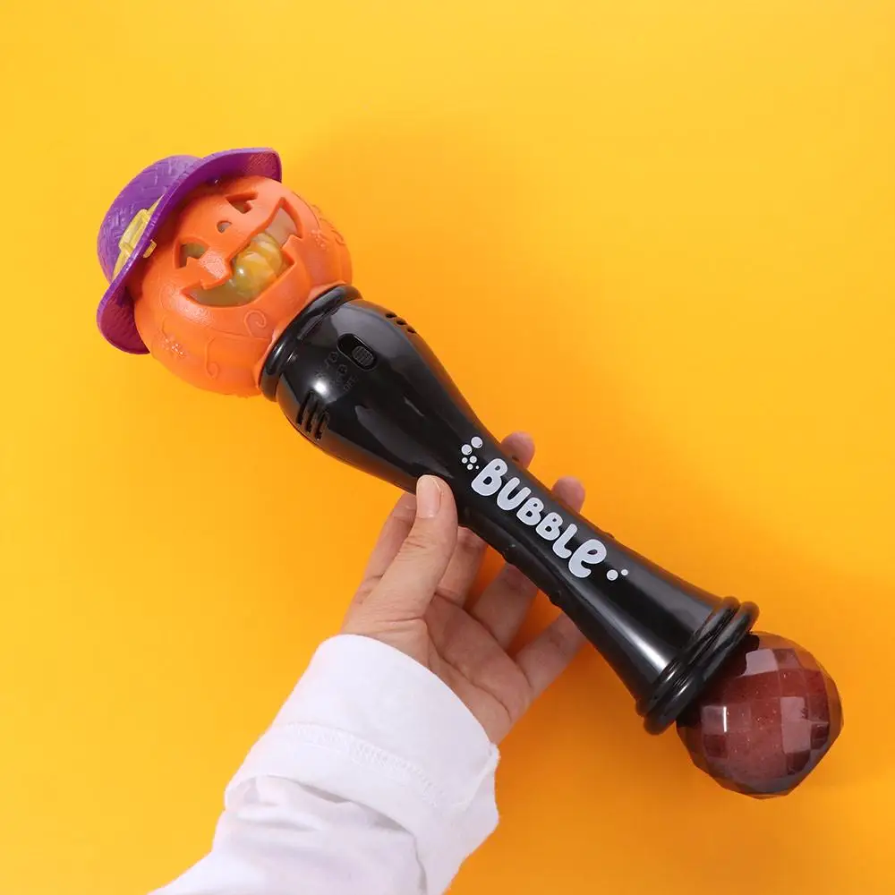 Creative Pumpkin Bubble Machine Light Up Portable Bubble Maker Machine Automatic Bubble Wand Bubble Blowing Toys