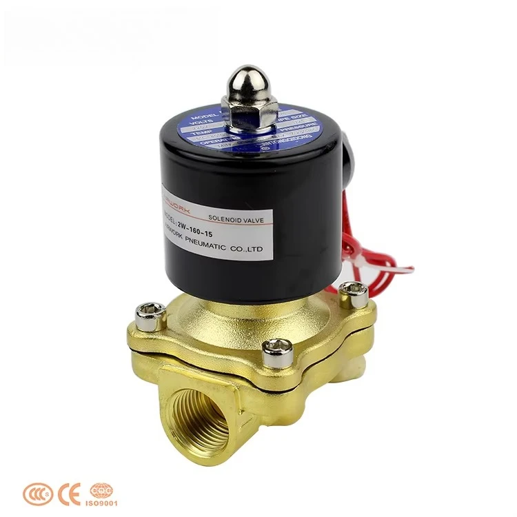 2W160-15 G1/2 صمام الملف اللولبي للمياه الفولاذ المقاوم للصدأ 24vdc