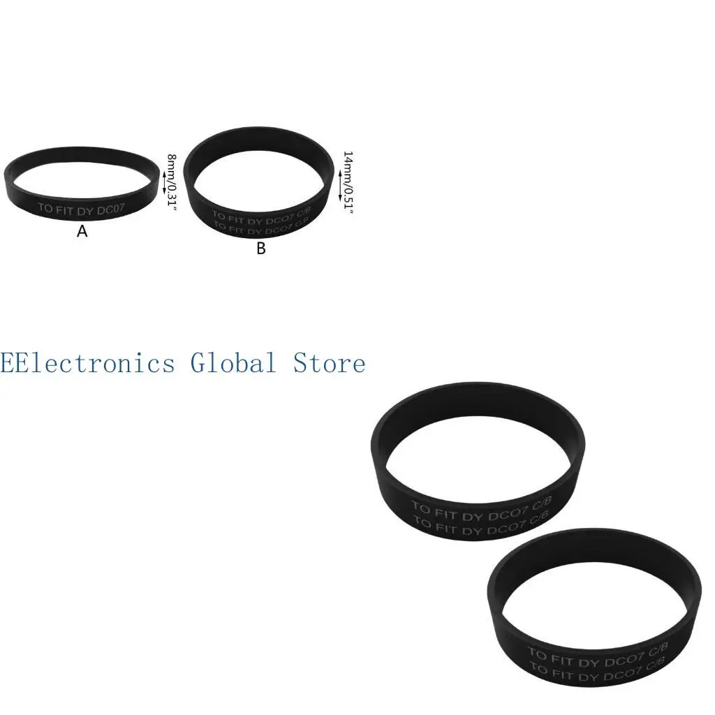462B EcoFriendly Rubber Vacuum Belts Replacement Part for DYSONE0205 DC01  DC07 DC14 00527-01 A0289 2 Pack