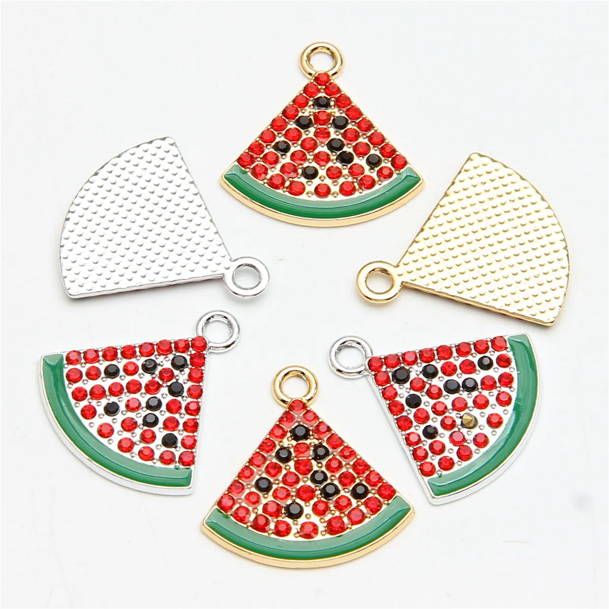 30pcs dripping fruit pendant strawberry watermelon cherry apple small pendant shoe flower shoe buckle bag decoration pendant