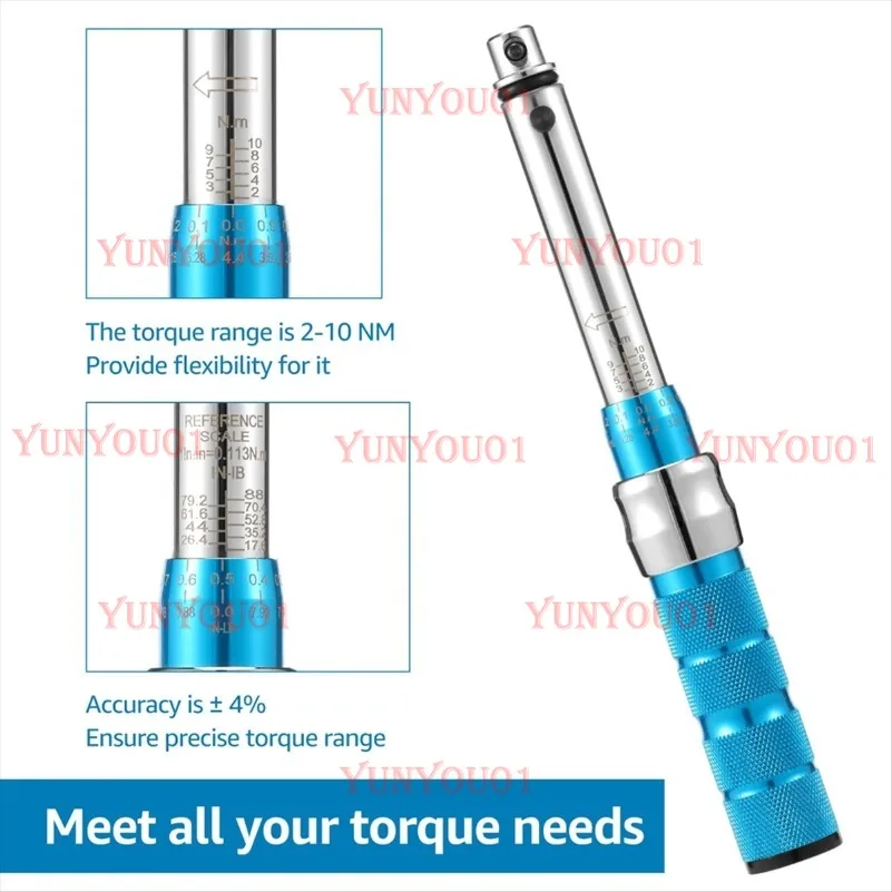 

Spoke Torque Wrench, 2-10 NM Motorcycle Spoke Wrench Set, Steel Torque Wheel Spoke Spanner with Storage Box, 5.0-6.8mm